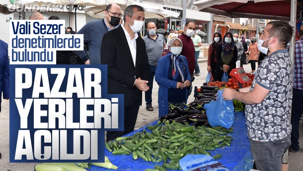 Kırıkkale’de Koronavirüs Tedbirleri İle Semt Pazarları Açıldı