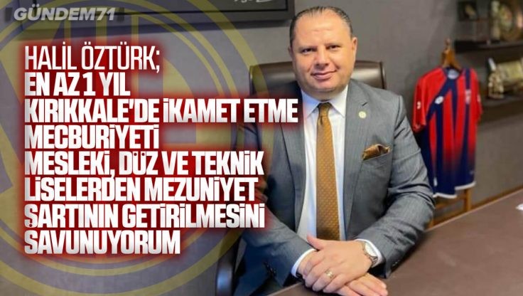 Halil Öztürk’ten MKE İşçi Alımı Açıklaması