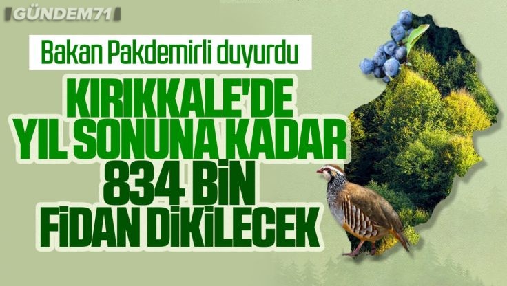 Kırıkkale’de 2021 Yılı Sonuna Kadar 834 Bin Fidan Dikilecek