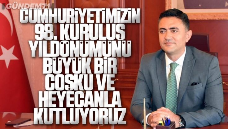 Kırıkkale Valisi Bülent Tekbıyıkoğlu’nun 29 Ekim Cumhuriyet Bayramı Mesajı
