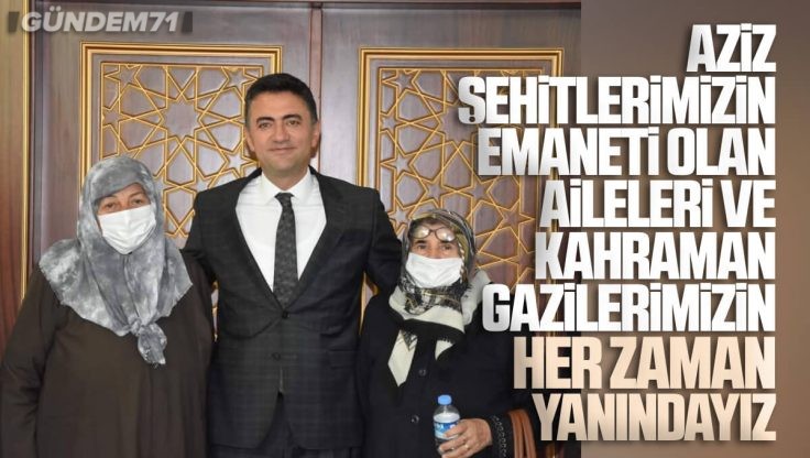 Kırıkkale Valisi Bülent Tekbıyıkoğlu’na Şehit Yakınları ve Gazilerden Hayırlı Olsun Ziyareti