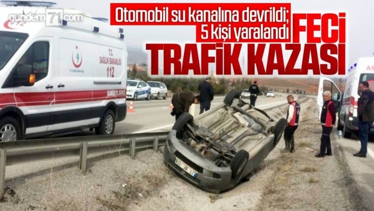 Kırıkkale’de Feci Trafik Kazası; 5 Kişi Yaralandı