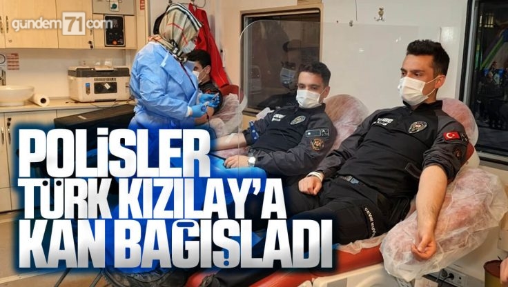 Kırıkkale’de Polisler İftar Sonrası Türk Kızılay’a Kan Bağışladı