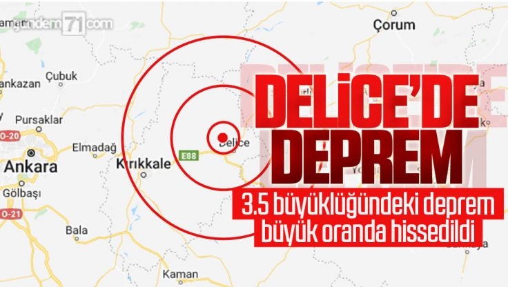 Kırıkkale’de 3.5 Büyüklüğünde Deprem