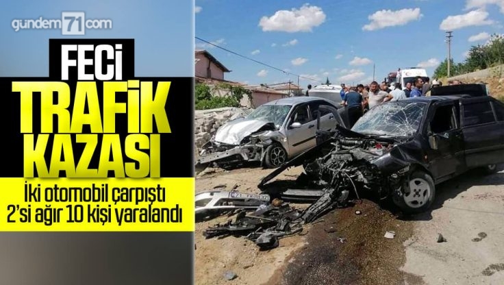 Kırıkkale’de Feci Trafik Kazası; 2’si Ağır 10 Kişi Yaralandı