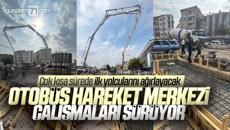 Kırıkkale Otobüs Hareket Merkezi Çalışmaları Sürüyor