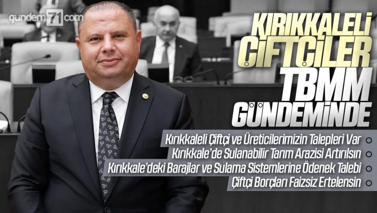 Halil Öztürk Kırıkkale’li Çiftçilerin Taleplerini TBMM’de Konuştu