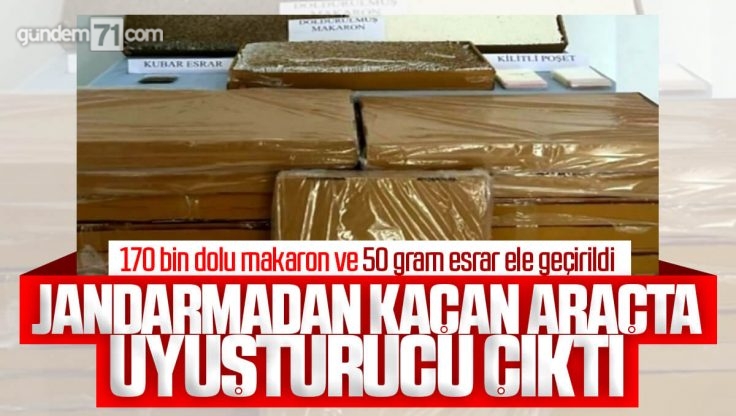 Kırıkkale’de Jandarmadan Kaçan Araçtan Uyuşturucu Çıktı