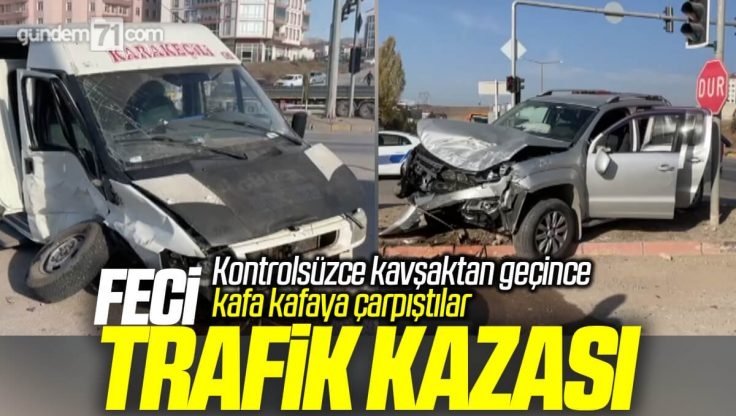 Kırıkkale’de Feci Trafik Kazası; Yolcu Minibüsü ile Kamyonet Çarpıştı 5 Kişi Yaralandı