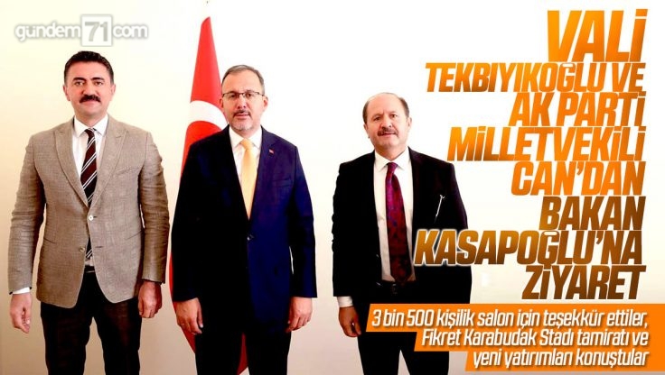 Kırıkkale Valisi Bülent Tekbıyıkoğlu ve AK Parti Milletvekili Ramazan Can’dan Bakan Kasapoğlu’na Ziyaret