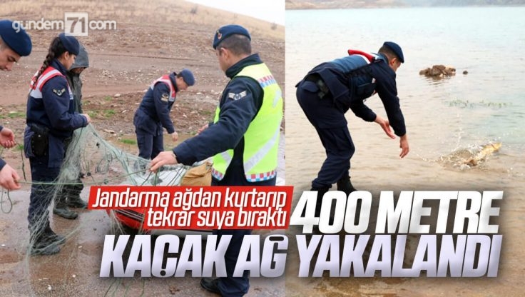 Kırıkkale’de Jandarma Ekipleri 400 Metre Kaçak Balık Ağı Yakalandı; Ağa Takılan Balıklar Suya Bırakıldı