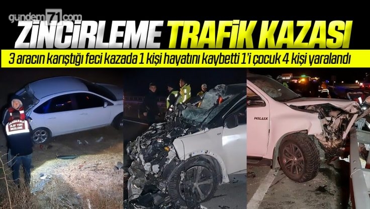 Kırıkkale’de Zincirleme Trafik Kazası; 1 Kişi Hayatını Kaybetti, 1’i Çocuk 4 Kişi Yaralandı