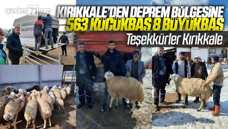 Kırıkkale’den Deprem Bölgesi’ne 563 Küçükbaş 8 Büyükbaş