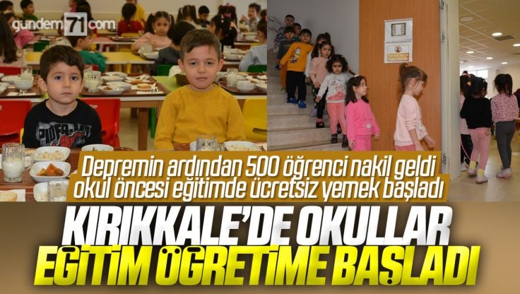 Kırıkkale’de Öğrenciler Ders Başı Yaptı