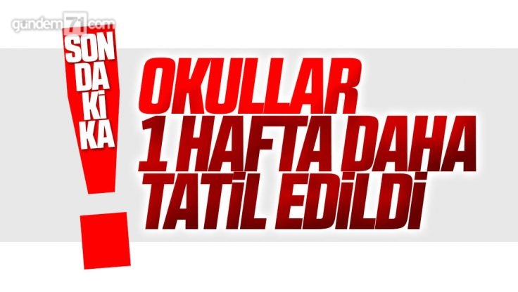 Bakan Özer Açıkladı; Türkiye’de Okullar 1 Hafta Daha Tatil Edildi