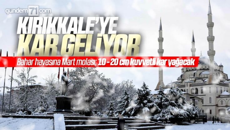 Kırıkkale’ye Kar Geliyor; Meteoroloji Sarı Kodla Uyardı