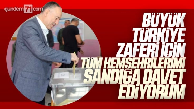 Kırıkkale Belediye Başkanı Mehmet Saygılı Sandığa Çağırdı