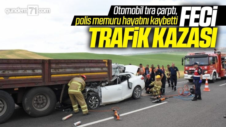 Kırıkkale’de Feci Trafik Kazası! Otomobil Tıra Çarptı; Polis Memuru Hayatını Kaybetti