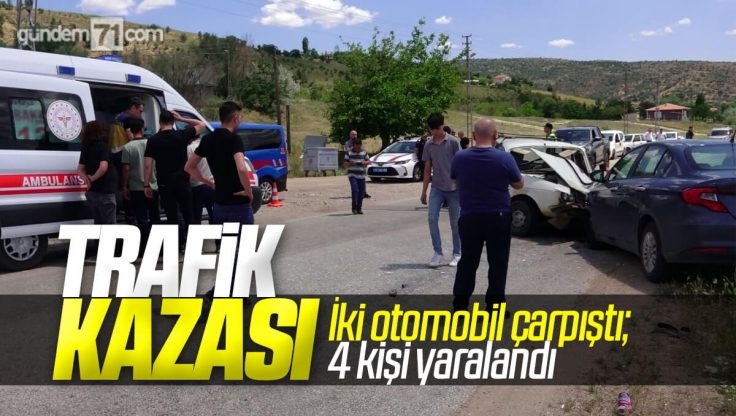 Kırıkkale’de Trafik Kazası; 4 Kişi Yaralandı