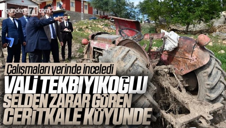 Kırıkkale Valisi Bülent Tekbıyıkoğlu Selden Zarar Gören Ceritkale Köyü’nde İncelemelerde Bulundu