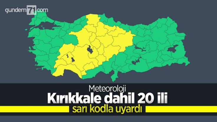 Meteoroloji’den Kırıkkale Dahil 20 İle Sağanak Yağış Uyarısı