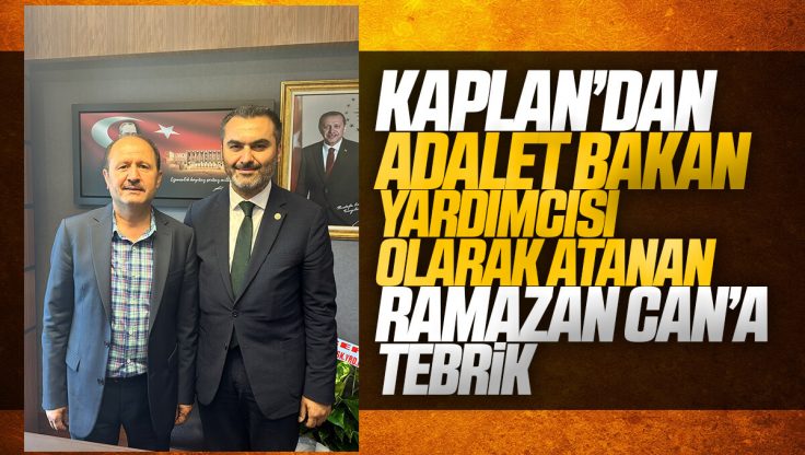 Mustafa Kaplan’dan Adalet Bakan Yardımcılığına Atanan Ramazan Can’a Tebrik