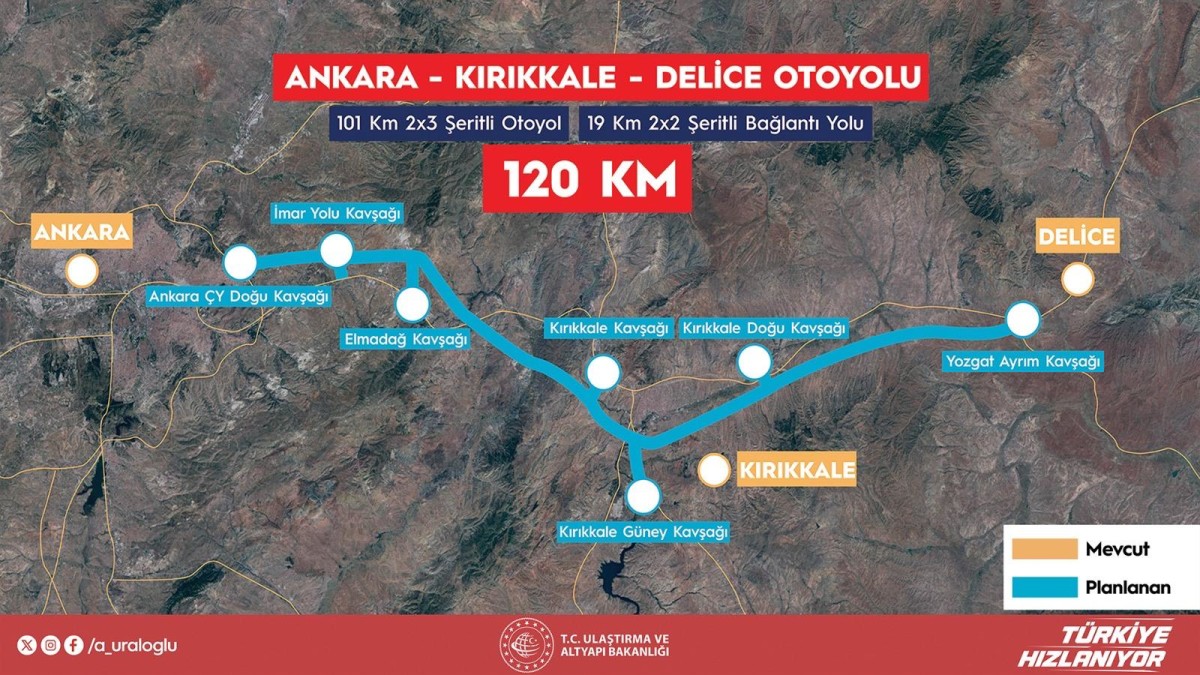 090b784a-3344-440b-926d-29ad9f0c22ce Bakan Uraloğlu Açıkladı: Ankara-Kırıkkale-Delice Otoyol Projesi Hayata Geçiyor