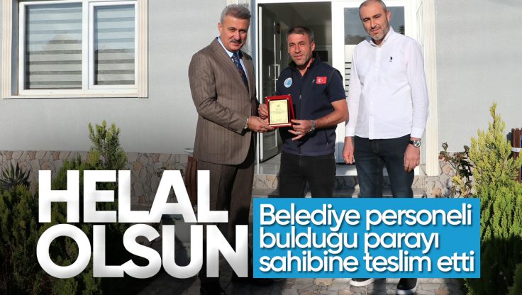 Belediye Personelinden Örnek Davranış; Bulduğu Parayı Sahibine Teslim Etti