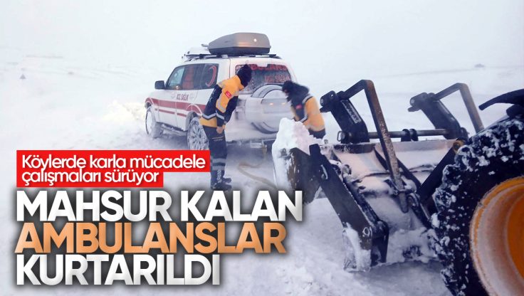 Kırıkkale’de Mahsur Kalan Ambulanslar Ekiplerin Çabasıyla Kurtarıldı