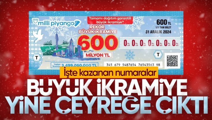 Büyük ikramiye çeyrek bilete çıktı! İşte 600 milyon TL’lik büyük ikramiye talihlileri