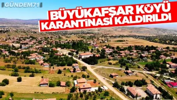 Delice Büyükafşar Köyü Karantinası Kaldırıldı