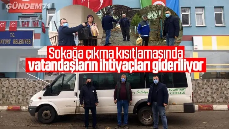 Sulakyurt Belediyesi Sokağa Çıkma Yasağında Vatandaşların Yanında