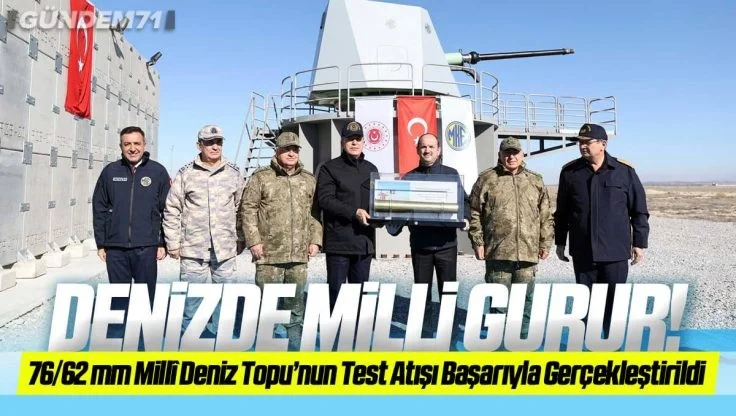 MKE Tarafından Geliştirilen Millî Deniz Topu’nun Test Atışı Başarıyla Gerçekleşti