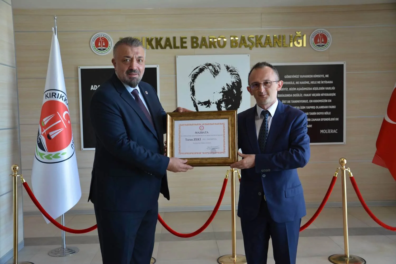 301148_50_9102024162059 Kırıkkale Baro Başkanı Turan Zeki Mazbatasını Aldı